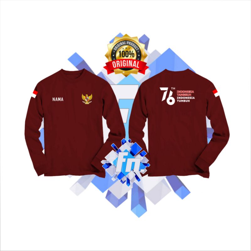 KAOS HUT RI 76 TAHUN INDONESIA MERDEKA