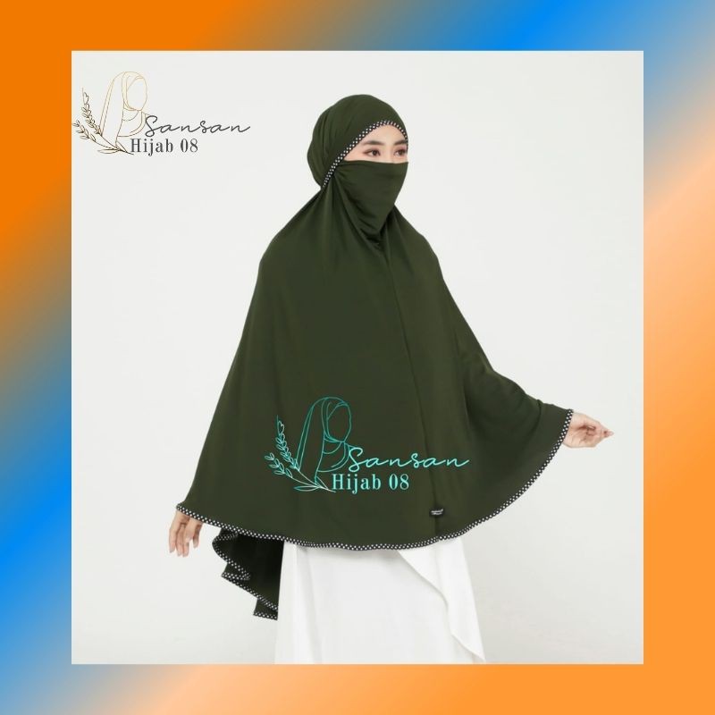 Khimar Niqob DENARA POLKA Jersey Super