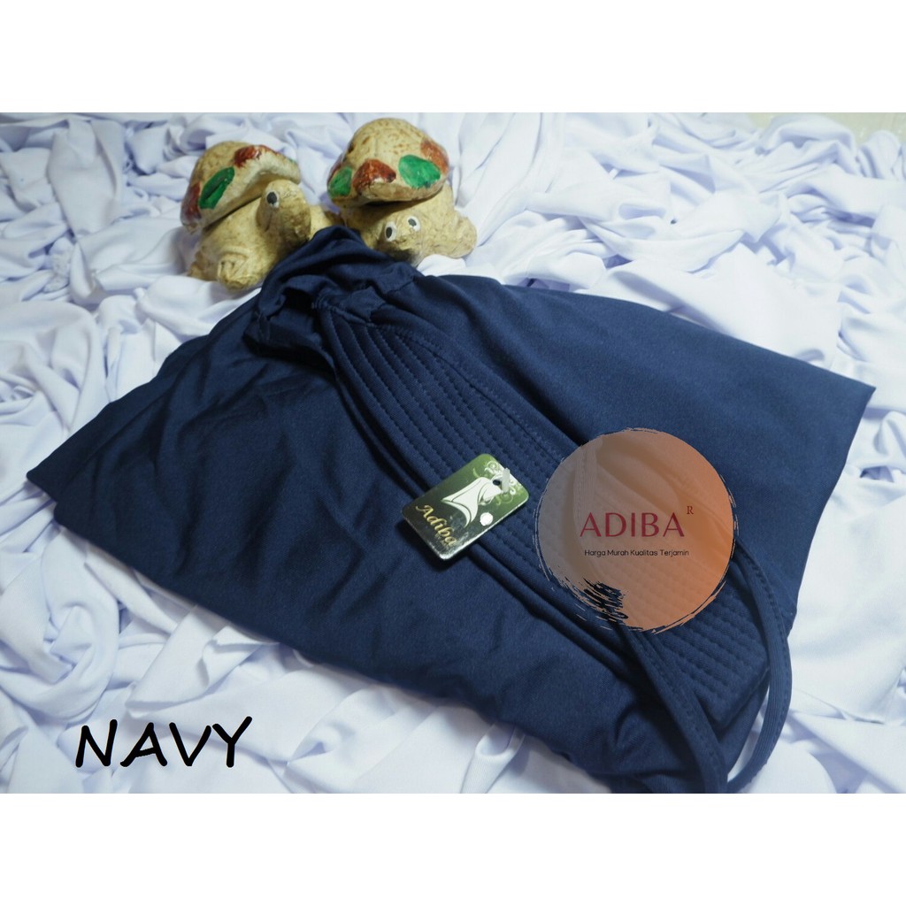 Jilbab Instan Jersey / Jilbab Serut Jersey Adiba / Grosir Kerudung Murah-NAVY
