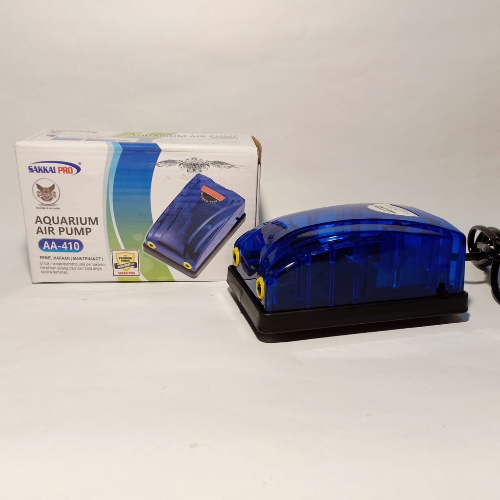 Aerator aquarium AA-410 Sakkai Pro 2 Lubang / Aerator Aquascape 2 lobang AA 410 Airator aquarium 2 l