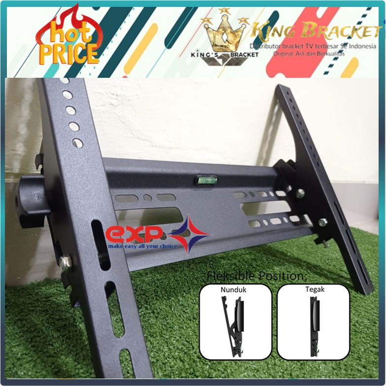 Bracket TV AKARI 21&quot; s/d 43&quot; waterpass GARANSI 100% COCOK!!! IMPORT QUALITY