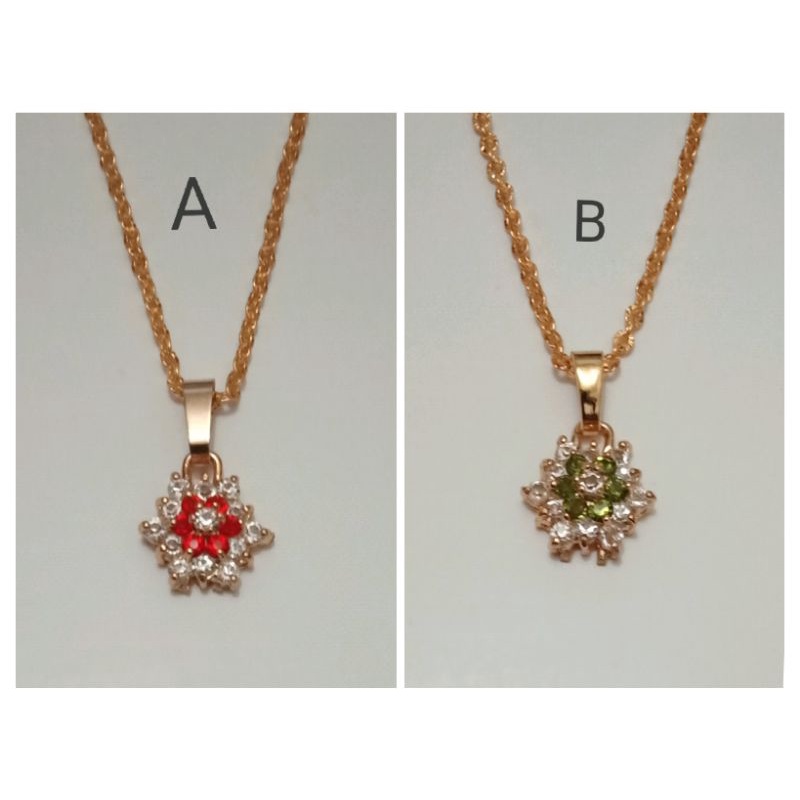 NB45. Kalung xuping wanita lapis emas dgn mata zircon ukuran 45 cm nori