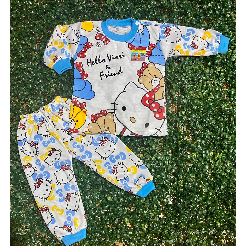 baju bayi hello viori setelan 3-18bulan (RG030)