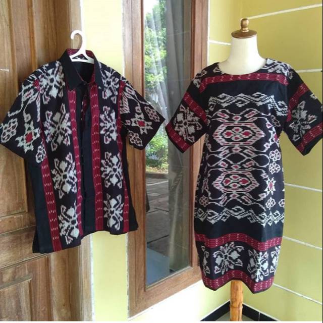 Cople baju tenun motif kupang