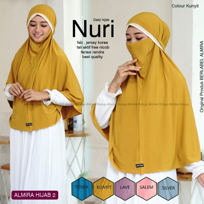 JILBAB MASKER INSTAN JUMBO NURI BY ALMIRA HIJAB