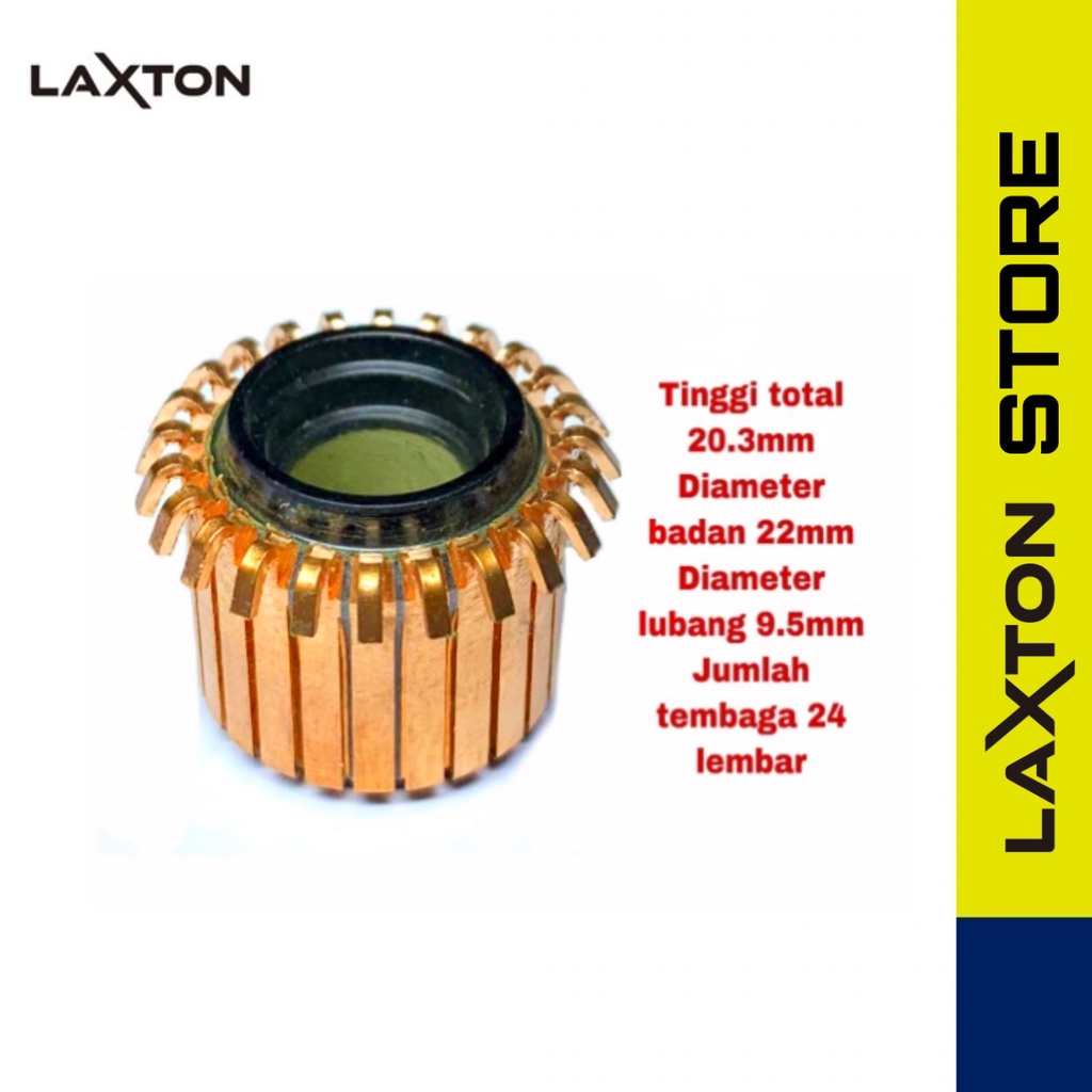 Collector Commutator kolektor armature N1900B 9.5x22x20.3mm 24 lembar