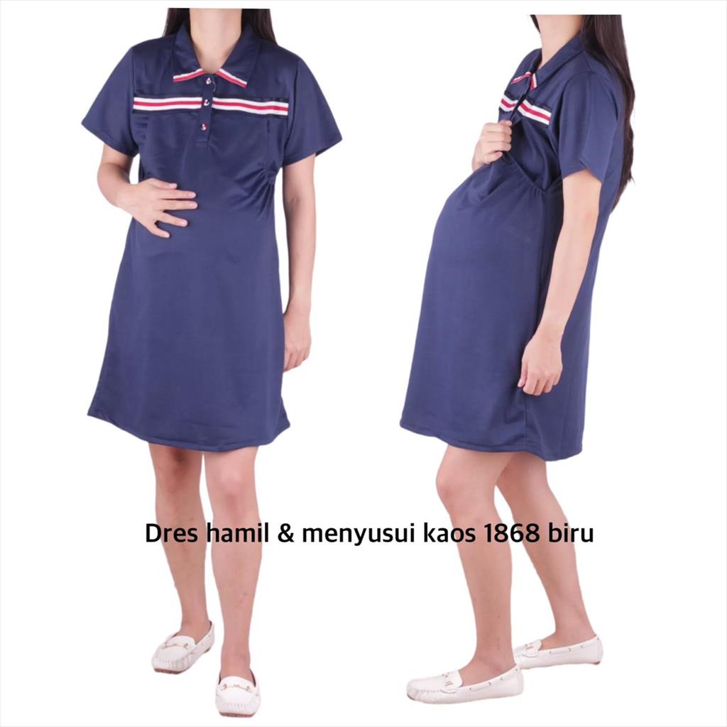 Dress Hamil &amp; Menyusui Kaos D1868