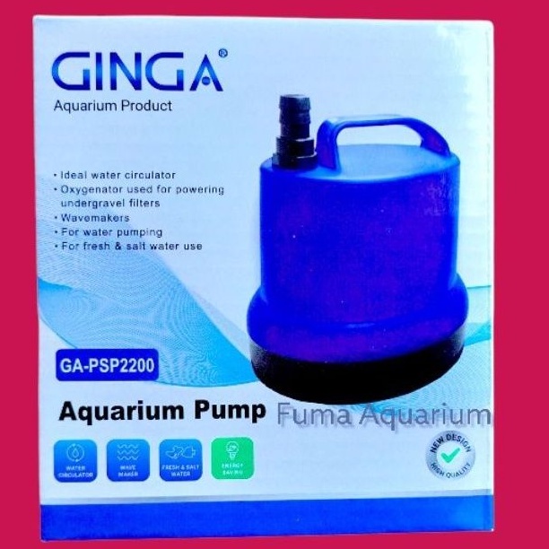 Pompa celup GINGA PSP 2200 Pompa Filter Kolam / Aquarium / hidroponik /waterfall low Watt power head Submersible Pump ph