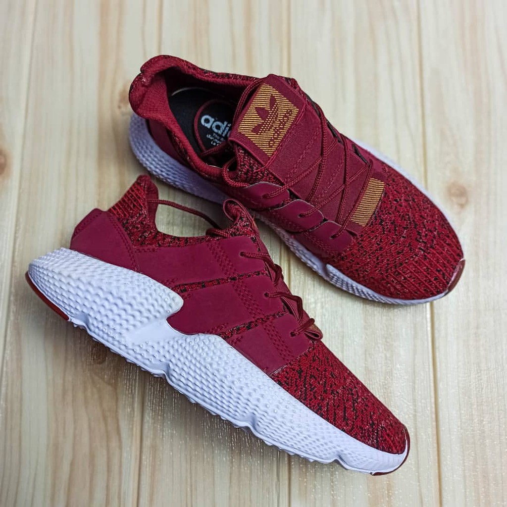 Sepatu Adidas Prophere Red Merah Maron Import Premium Vietnam Sneakers Running Kado Hadiah Murah