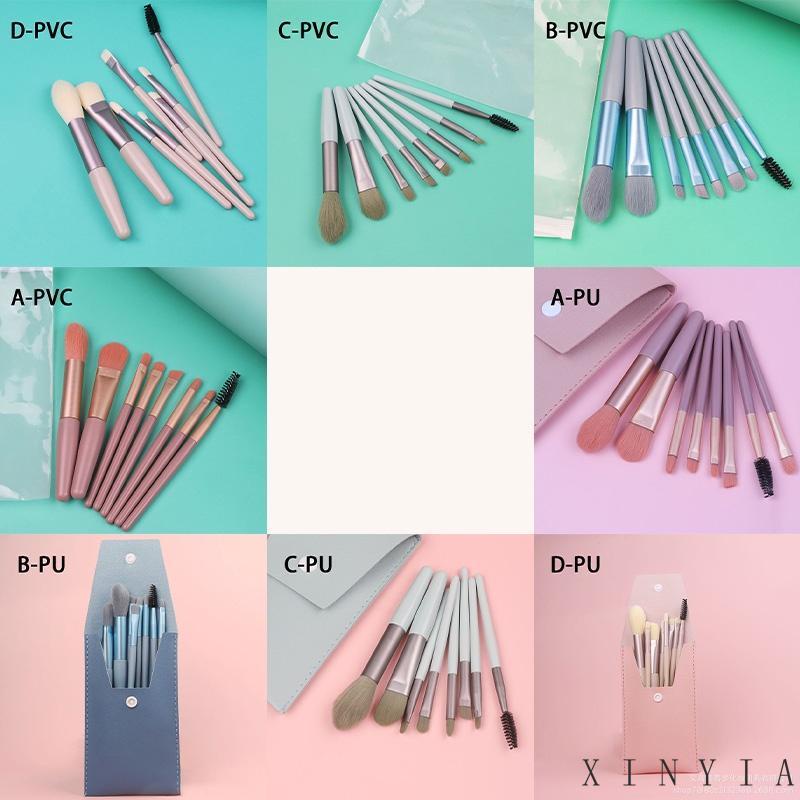 【COD】8pcs / Set Brush Makeup Bahan Nilon Untuk Eyeshadow / Makeup Brush Sikat Lembut Beautytools  Kuas Portabel Lembut