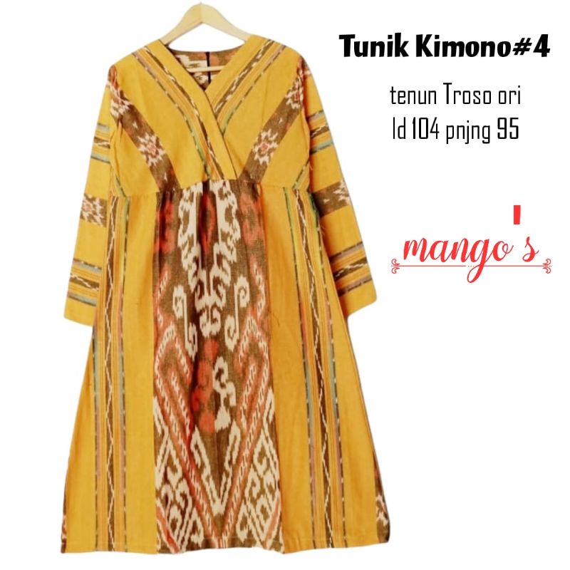 Tunik kimono tenun troso