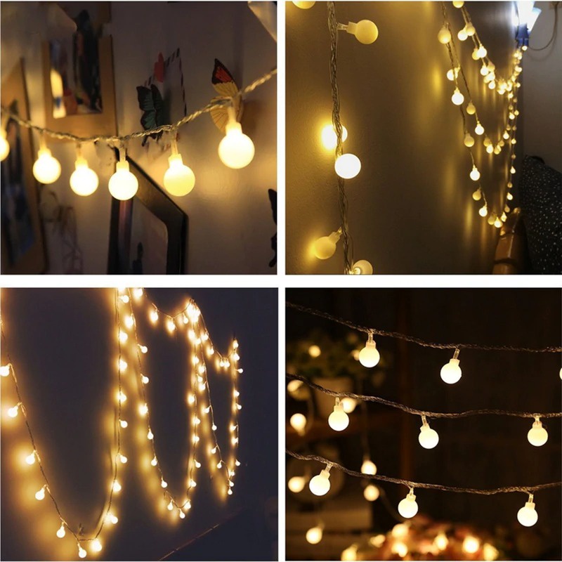 GS8B xdish lampu hias fairy string light garland 40 led 6 meters - xd200 - multi-color Or-i