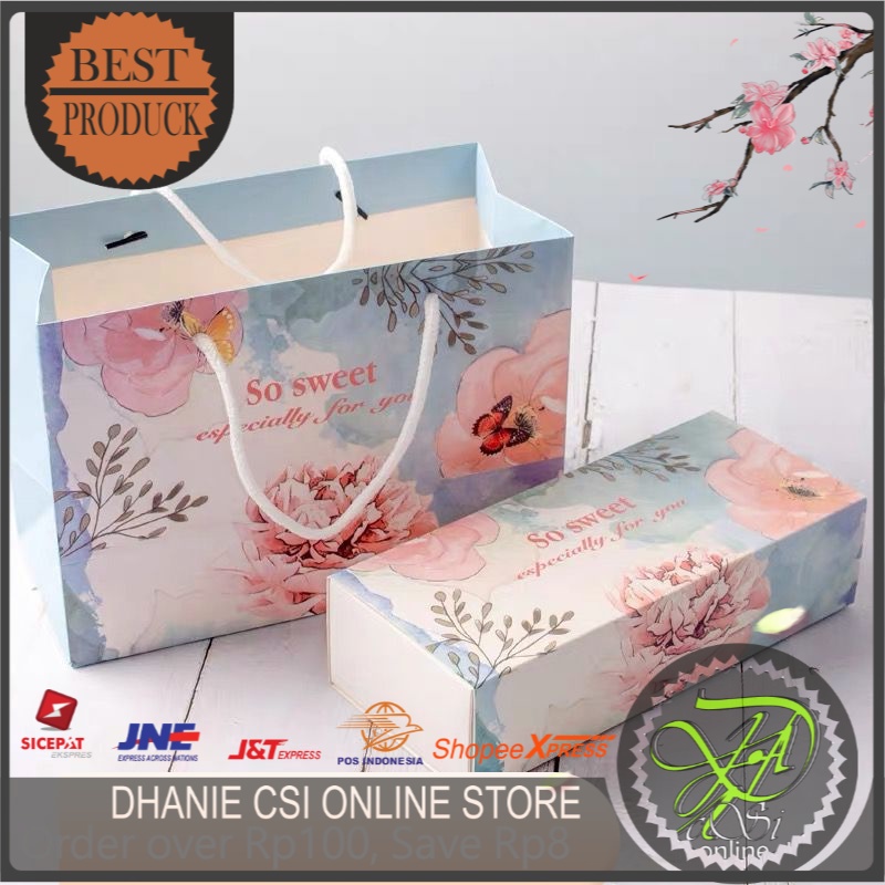 

Paperbag Box Set Bunga, Tas Kertas, Giftbox set, Hampers | BB01 - AA08
