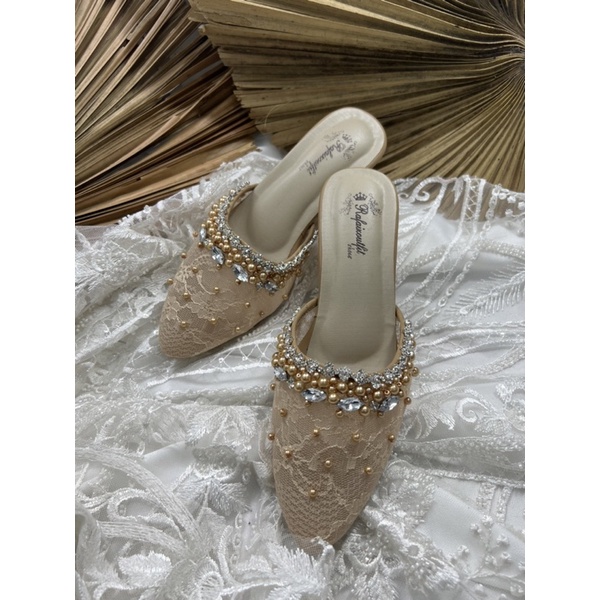sepatu wanita sepatu wedding syantika nude tinggi 7cm lancip