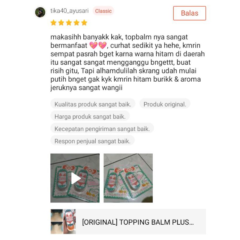 TOPPING BALM PLUS ORIGINAL THAILAND PEMUTIH SELANGKANGAN BOKONG KETIAK LEHER BY LITTLE BABY TOPING BPOM