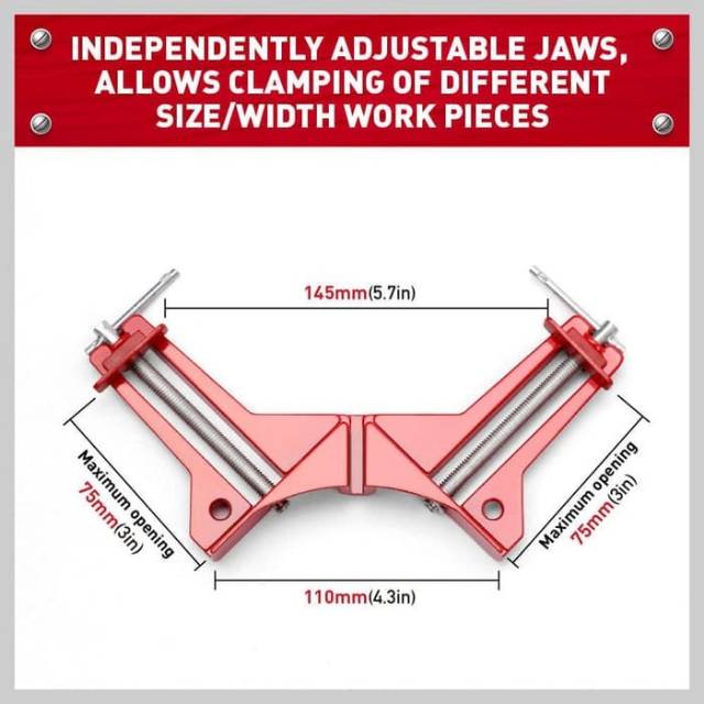 Mini Catok Siku Sudut/ Clamp Corner Angle Holder/ Besi