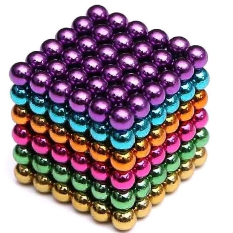 Magnet Neodymium buckyball 5mm 216PCS Bola Magnetic Ball 6 WARNA