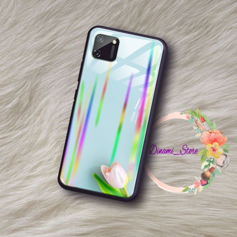 back case glass aurora Flower Realme C1 C2 C3 U1 2 2 Pro 3 Pro 5 5i 5s Pro 6 Pro X Xt C11 C15 DST271