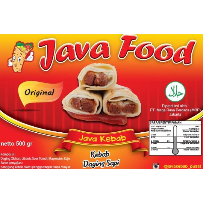 

MAKANAN BEKU / KEBAB FROZEN ISI 10 RASA ORIGINAL JAVAKEBAB NON COD