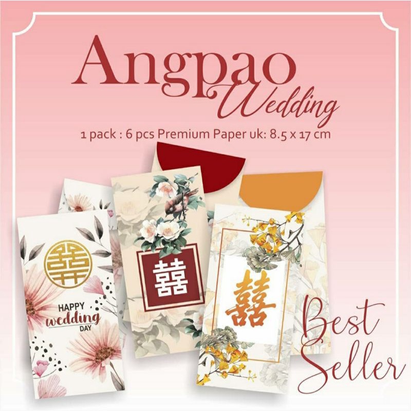 

6 PCS AMPLOP ANGPAO PANJANG WEDDING CUSTOM NAMA BAGUS