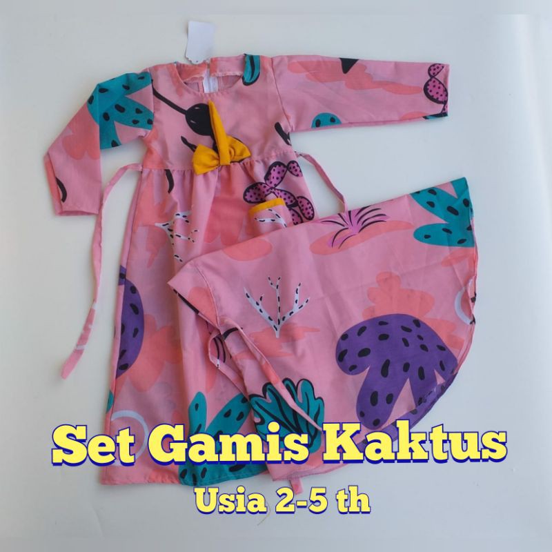 Set Gamis Kaktus (Usia 2-5 th)