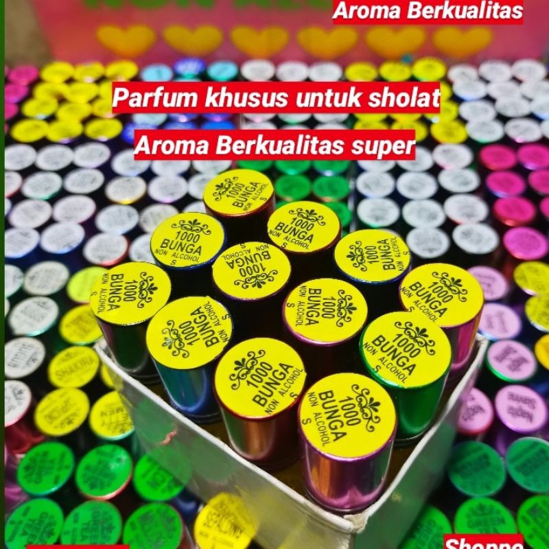 Paket 1 Lusin Parfum Seribu Bunga Non alkohol Minyak Wangi Terlaris aroma Berkualitas