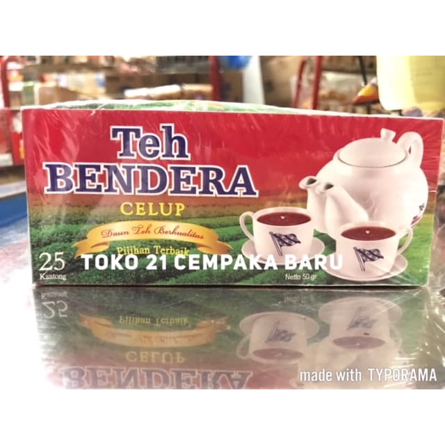 

Teh Bendera Celup Box isi 25 tea bags | Daun Teh Hitam Black Tea Murah