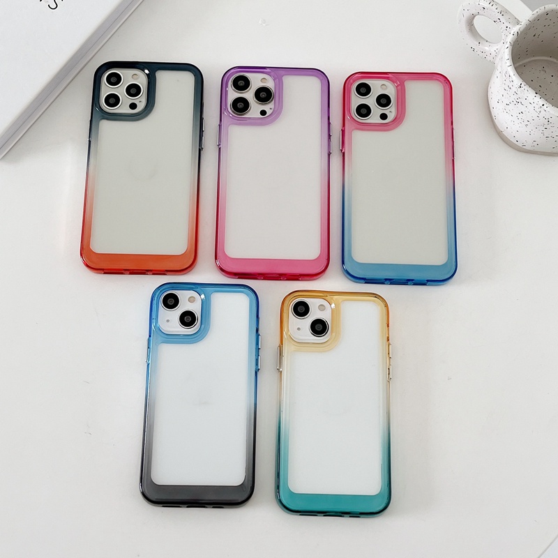 BARU! Kualitas Tinggi Gradien Bening TPU Akrilik untuk Case iPhone 11 Pro Max 12 Pro Max 13 Pro Max 14 Pro Max Case