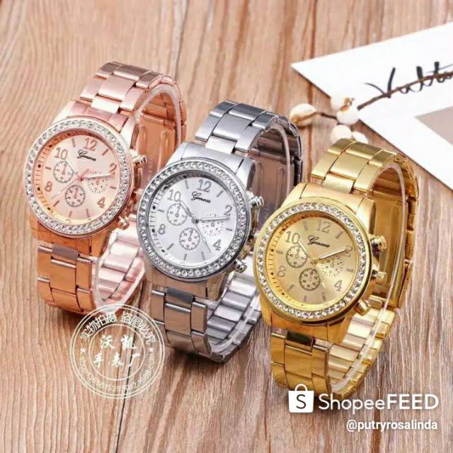 Jam tangan lapis emas asli