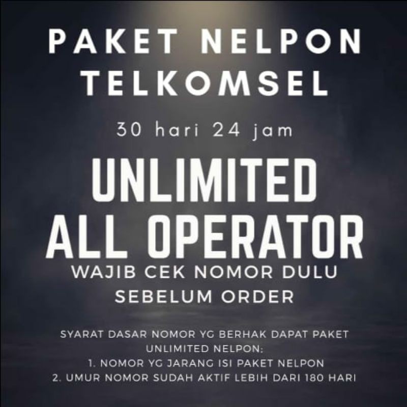 Paket Nelpon Unlimited Telkomsel Shopee Indonesia