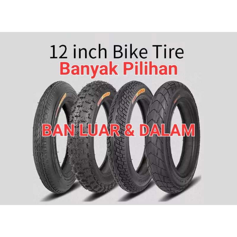 TERMURAH DAN LENGKAP !!! Ban Luar Dalam Sepeda Anak Ukuran 12  x 1/2 1/4 Bicycle Tire Kid Tube