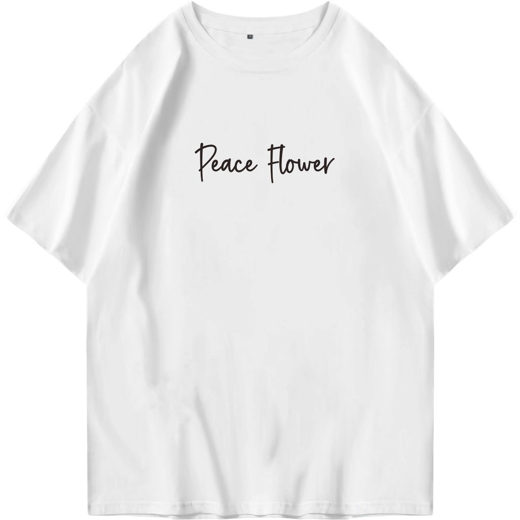 FIRSTLAST Oversized Tshirt  Peace Flower | Kaos Oversize Pria dan Wanita