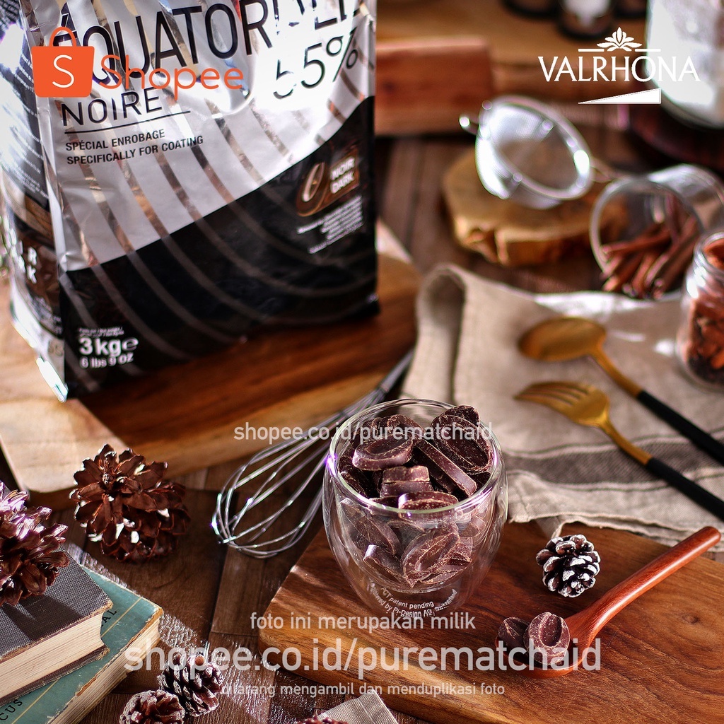 

Valrhona Equatoriale 55% Dark Chocolate 100gr Couverture Cokelat Coin