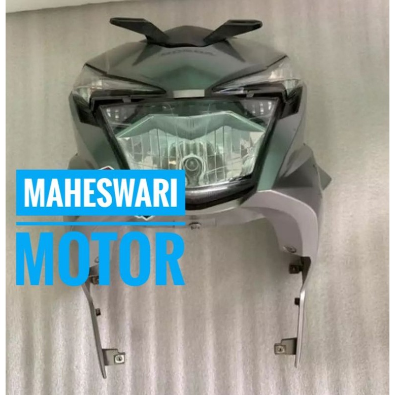 Cover Tameng Depan Full Set Honda Beat Street 2019 Silver Doff.