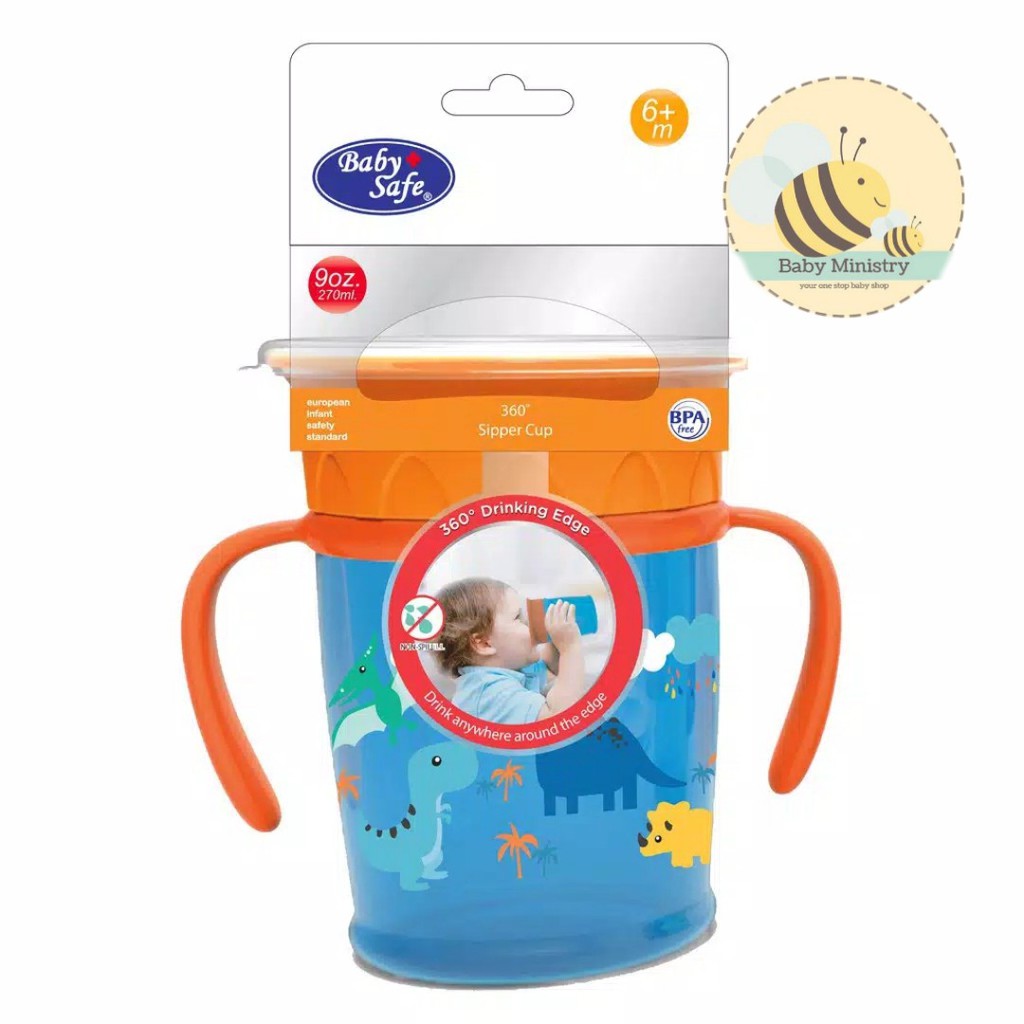 Baby Safe - 360° Sipper Cup With Handle / Gelas minum bayi anak