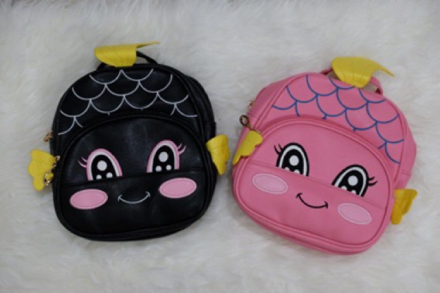 Tas anak import motif ikan