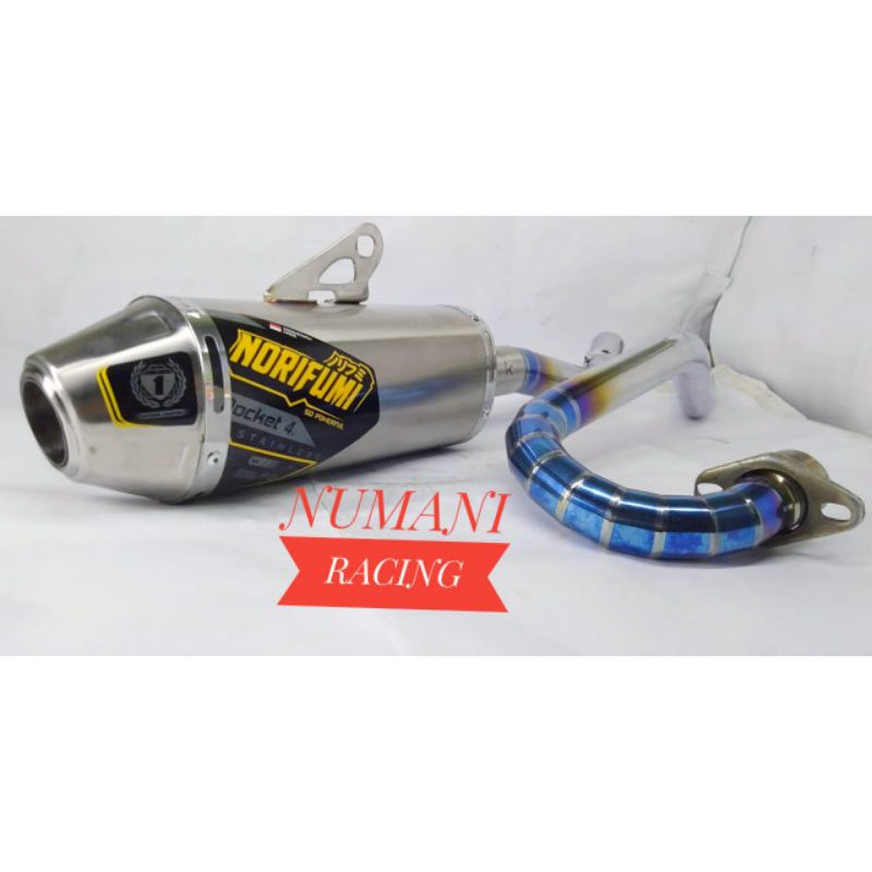TERBARU|| KNALPOT NORIFUMI ROKET 4 STAINLESS TITANIUM KLX-DTRACKER-CRF-WR