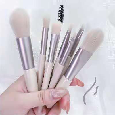 JY Set Kuas MakeUp 8 in 1/Travel Mini MakeUp Brush Set