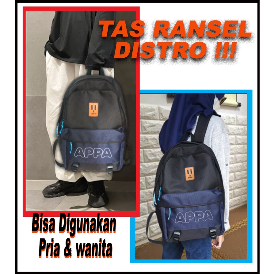 Tas Ransel Punggung Backpack Distro Outdoor Pria/Wanita APPA8014 Original Terbaru