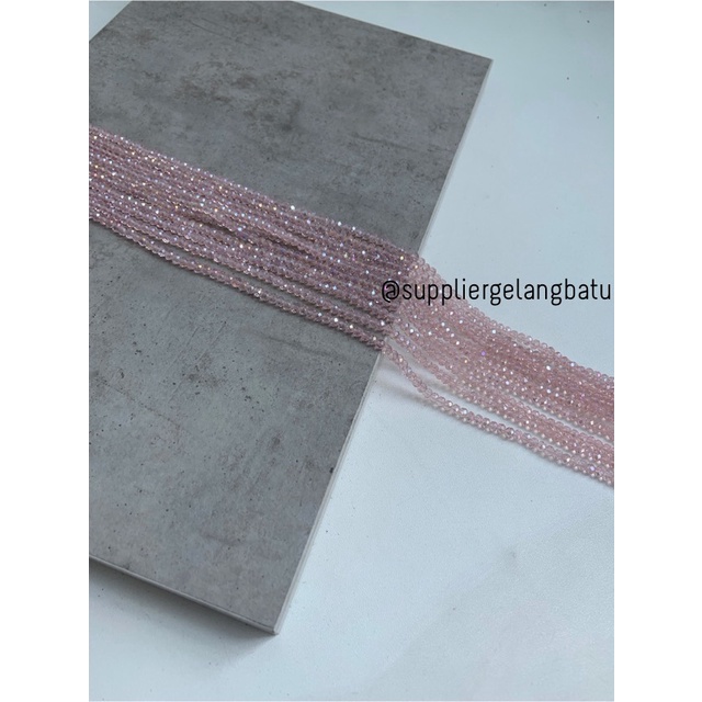 Crystal Ceko Doff 4mm PINK QUARTZ kristal kuarsa segi bahan craft acc