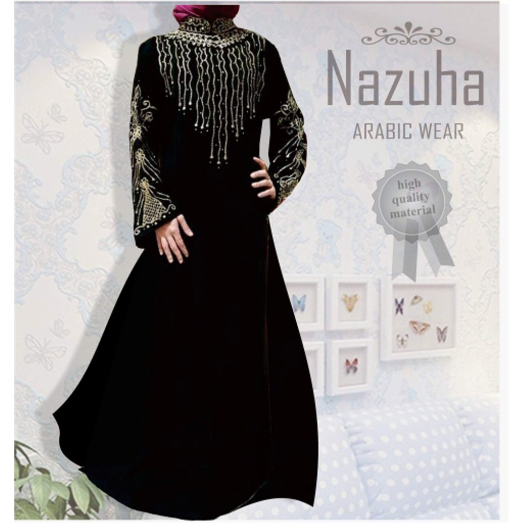 Arabic wear Na 431   Baju gamis pesta gamis ori jumbo ld 120 baju india muslimah baju pesta hamil p