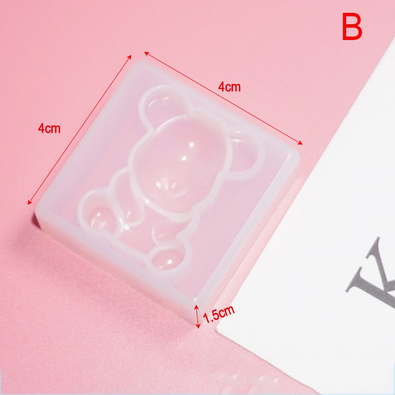Hbid Cetakan Resin DIY Bentuk Beruang Bahan Silikon Untuk Membuat Perhiasan