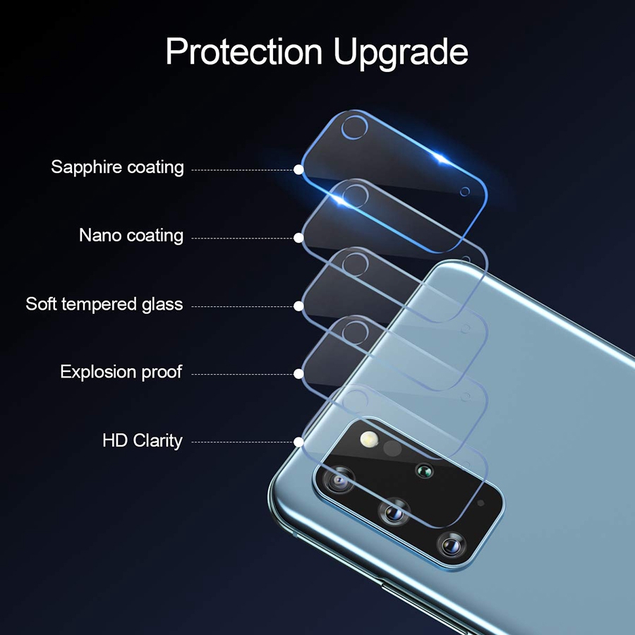 2in1 6D Curved Tempered Glass Screen Full Cover Screen Protector Explosion-proof Shockproof Anti-Scratch+Camera Flexible Glass Lens Film For Samsung Galaxy S20 S20+ Ultra