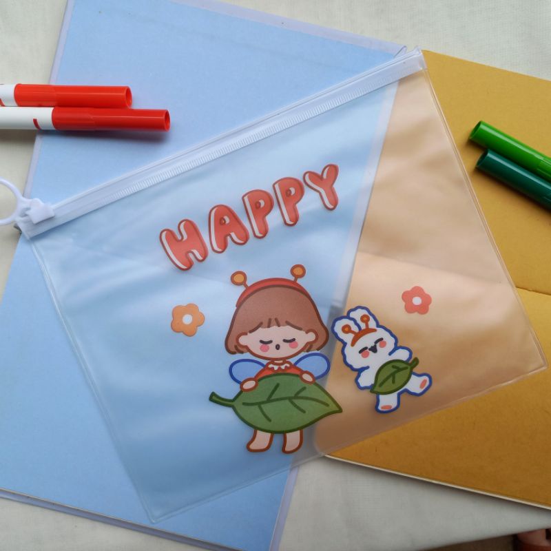 

Tempat Pensil Pouch Transparan Lucu