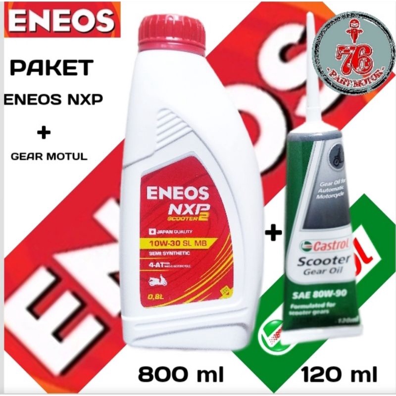 PAKET OLI ENEOS NXP 10W-30 800 ML DAN OLI GEAR CASTROL 120 ML