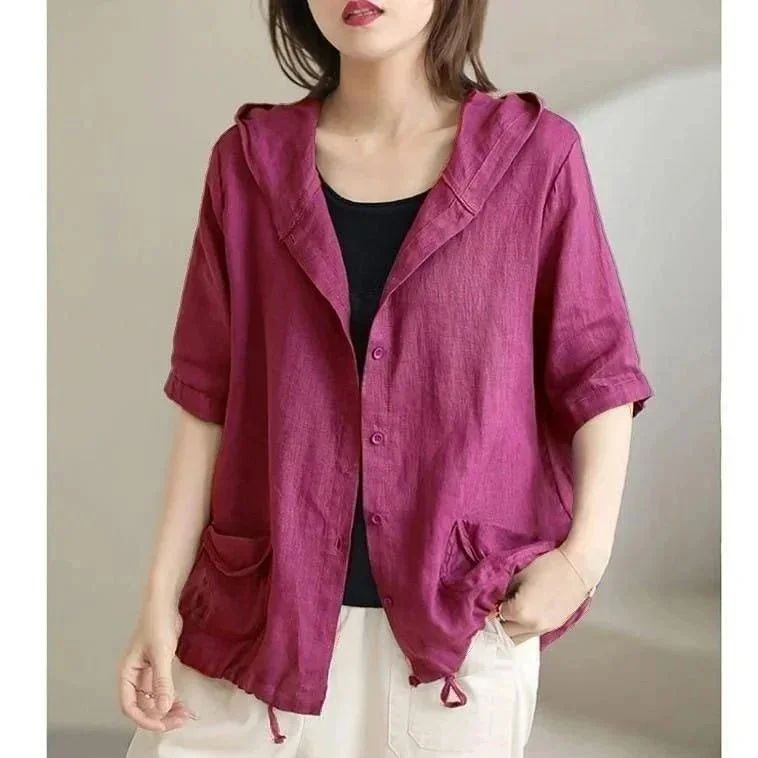 OUTER LIA LINEN RAMI SCARF Rajut Blazer Batik Jumbo Wanita Perempuan Remaja Dewasa Crop Tanpa Lengan