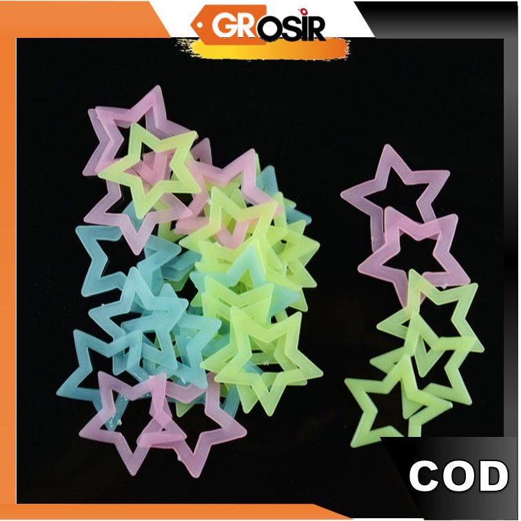 Grosir H201 40 pcs Bintang Bolong Glow In The Dark Grosir H201 40 pcs Bintang Bolong Glow In The Dark