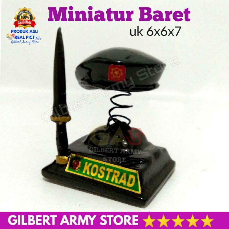 Miniatur Patung Baret Assesories Dashbord Mobil Cendramata Lucu Unik Tni Ad Polisi Militer Gilbert Army Store Kualitas Premium