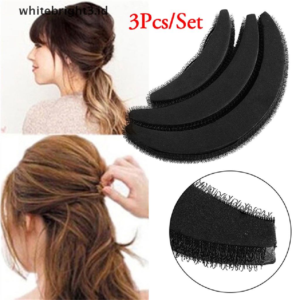 (whitebright3.id) 3pcs / set Pad Penambah Volume Rambut Untuk Aksesoris Wanita