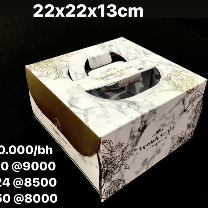 

✒✒ Box Cake Handle GOLD 22x22x13cm